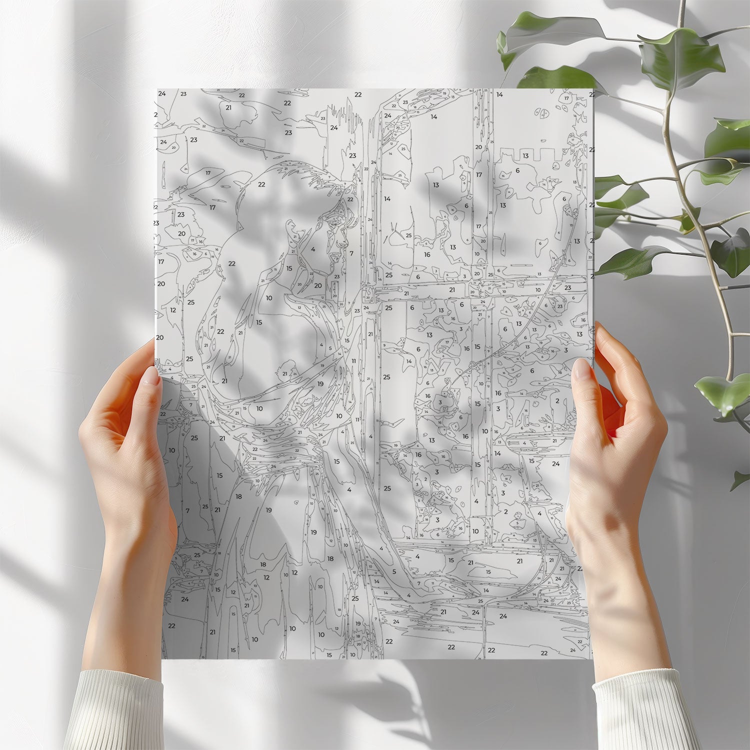 Obraz Po Numerach „Zámecké sny – dívka v okně“ – kouzelná pohádková scéna