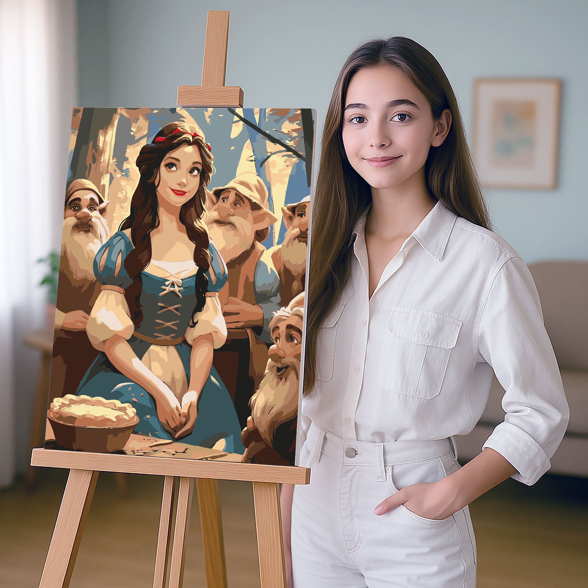 Obraz Po Numerach „Sněhurka a sedm trpaslíků“