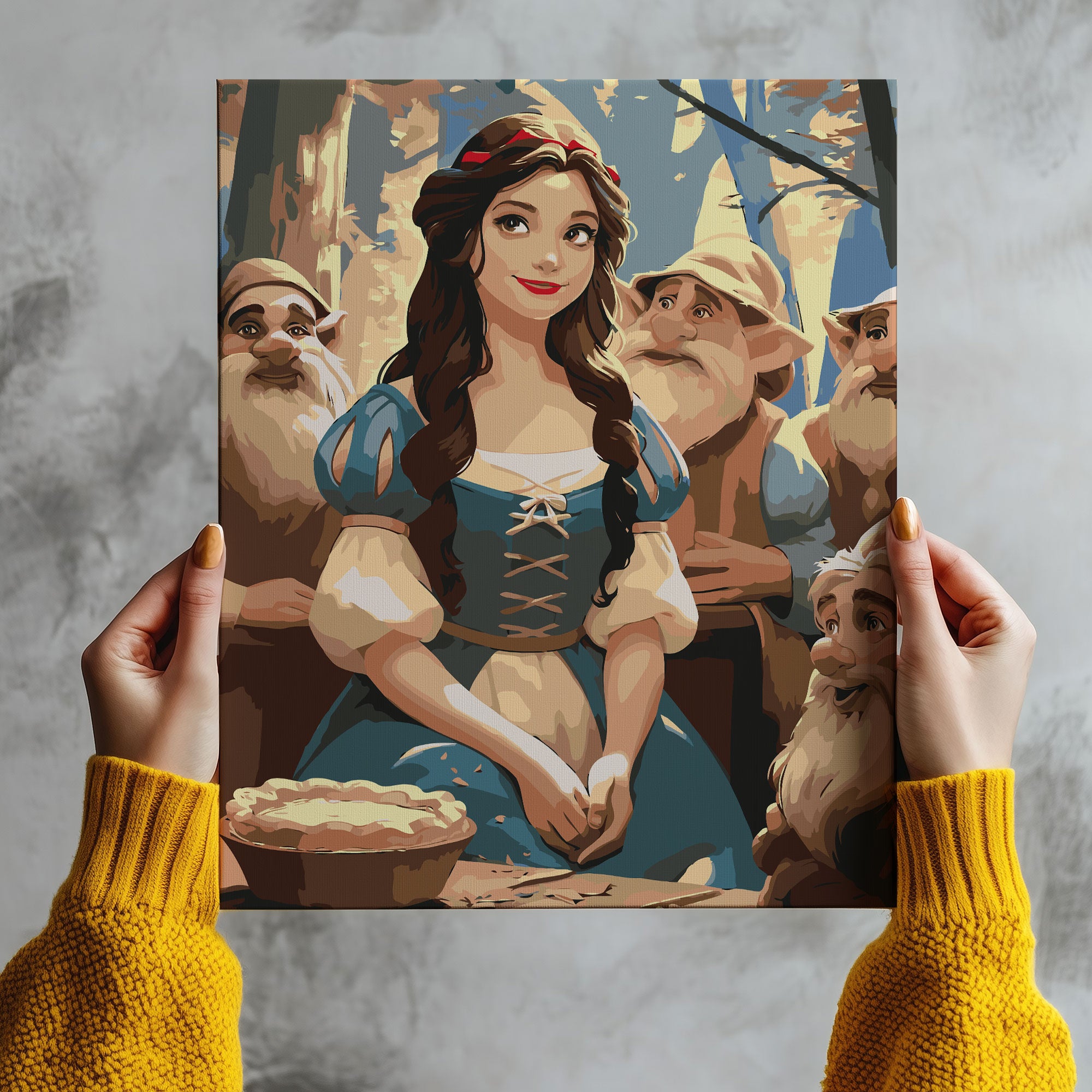 Obraz Po Numerach „Sněhurka a sedm trpaslíků“