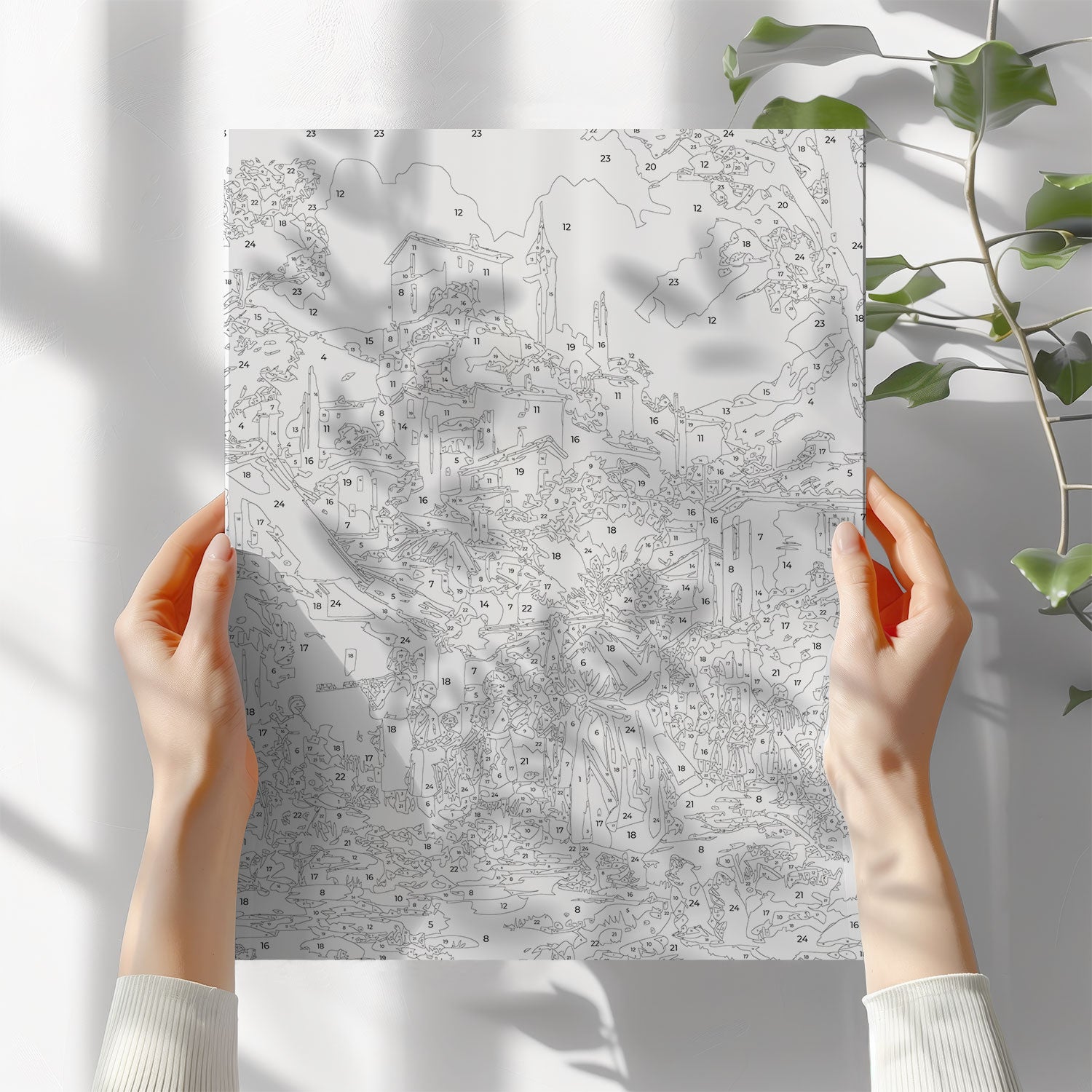 Obraz Po Numerach „Flecista z Hameln” – Bajkowa Scena z Dziećmi i My szami