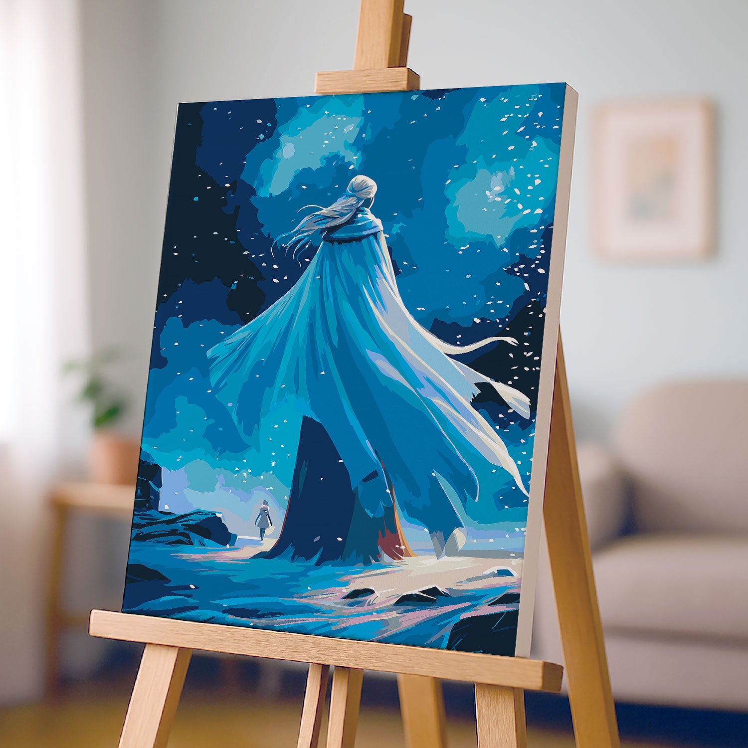 Obraz Po Numerach „Sněhová královna“ – pohádková zimní scéna