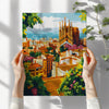 Obraz Po Numerach „Magická Barcelona“ – Malování podle čísel, španělská architektura a středomořská atmosféra