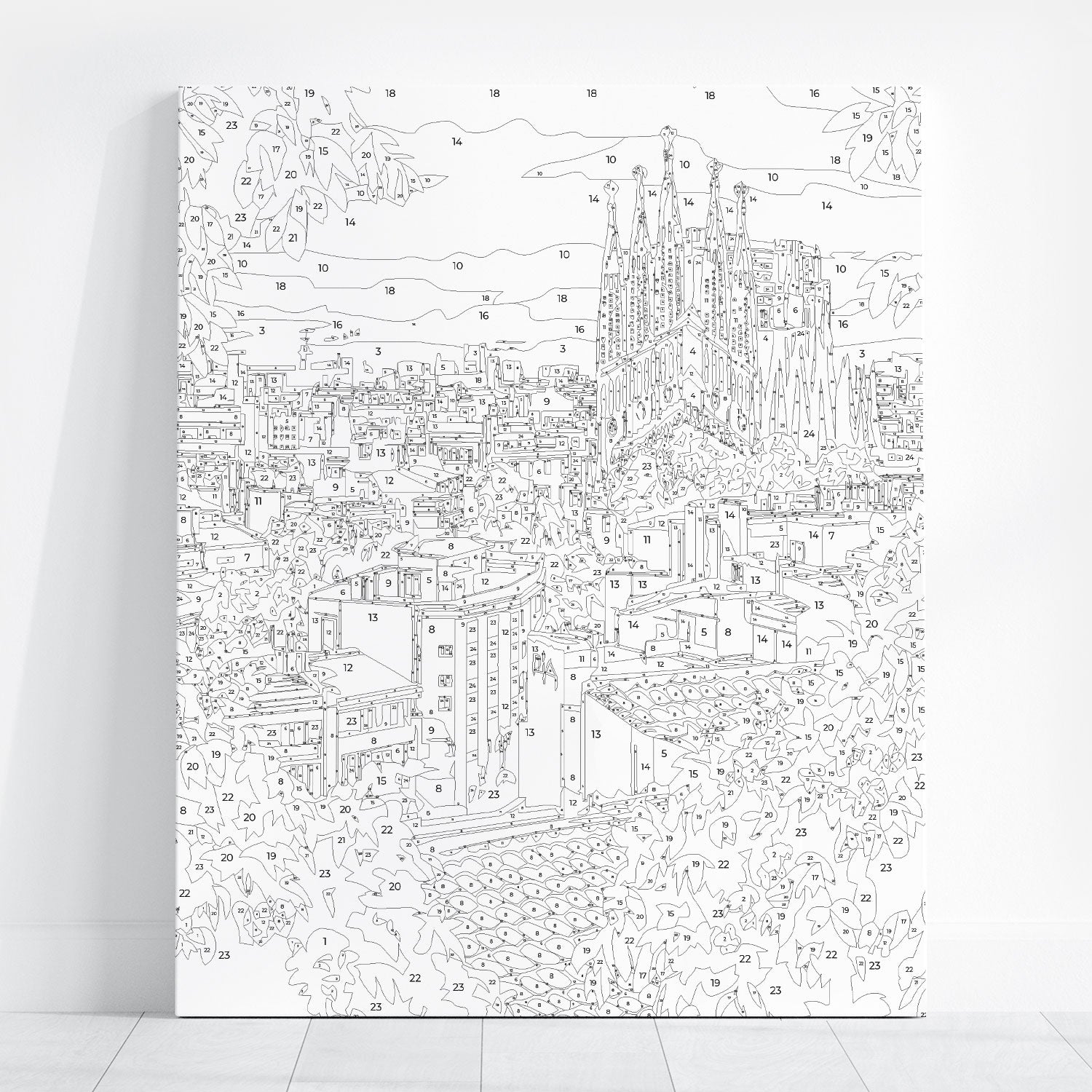 Obraz Po Numerach „Magická Barcelona“ – Malování podle čísel, španělská architektura a středomořská atmosféra