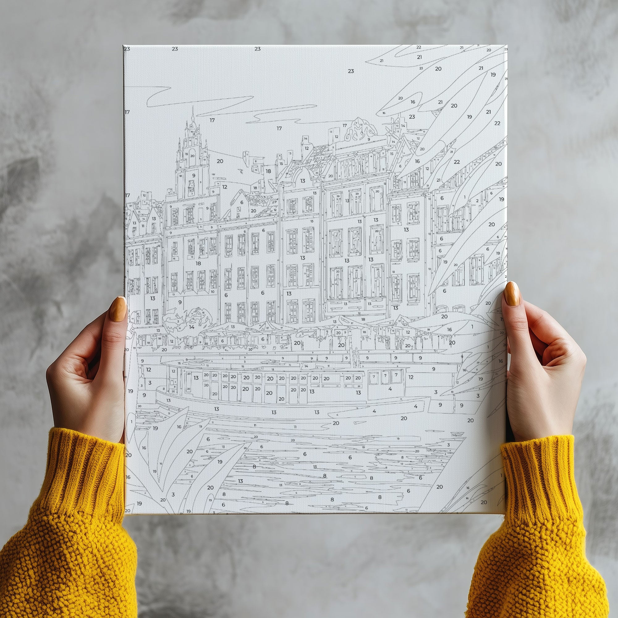 Obraz Po Numerach „Varšavské Staré Město nad Vislou z Promem”