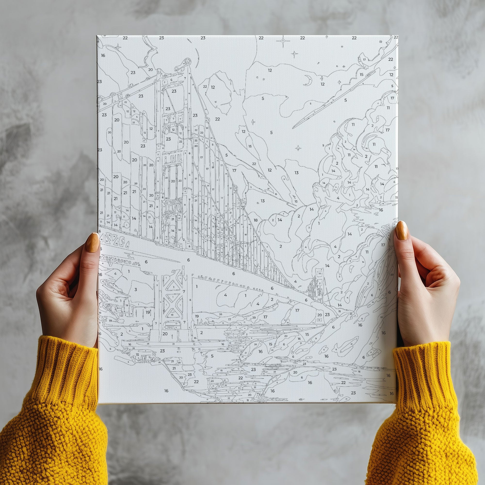 Obraz Po Numerach „Golden Gate Bridge o Zachodzie Słońca”