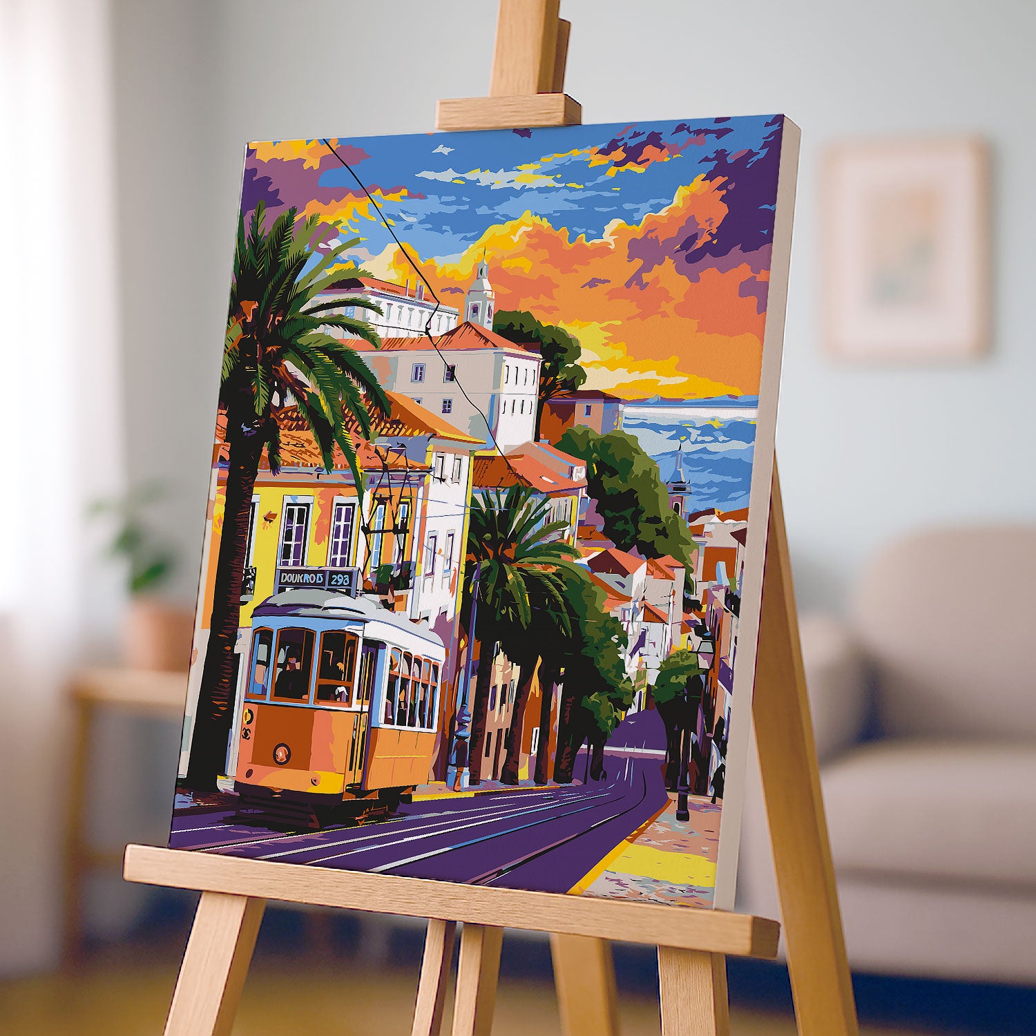 Obraz Po Numerach „Lisabon Tramvaj Alfama Portugalsko”