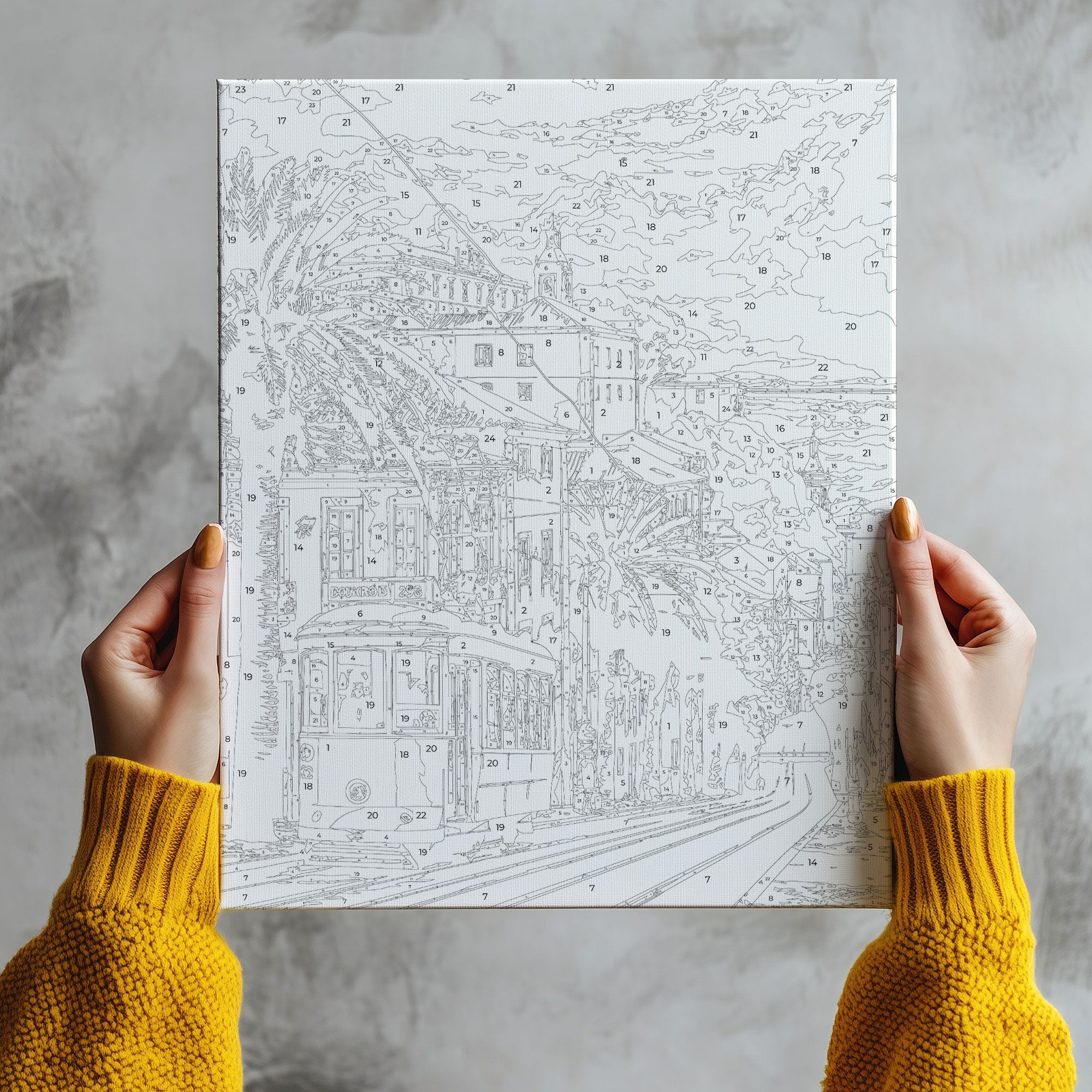 Obraz Po Numerach „Lisabon Tramvaj Alfama Portugalsko”