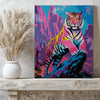 Obraz Po Numerach „Neonový tygr“ – Malování podle čísel, pop-art a dravá elegance