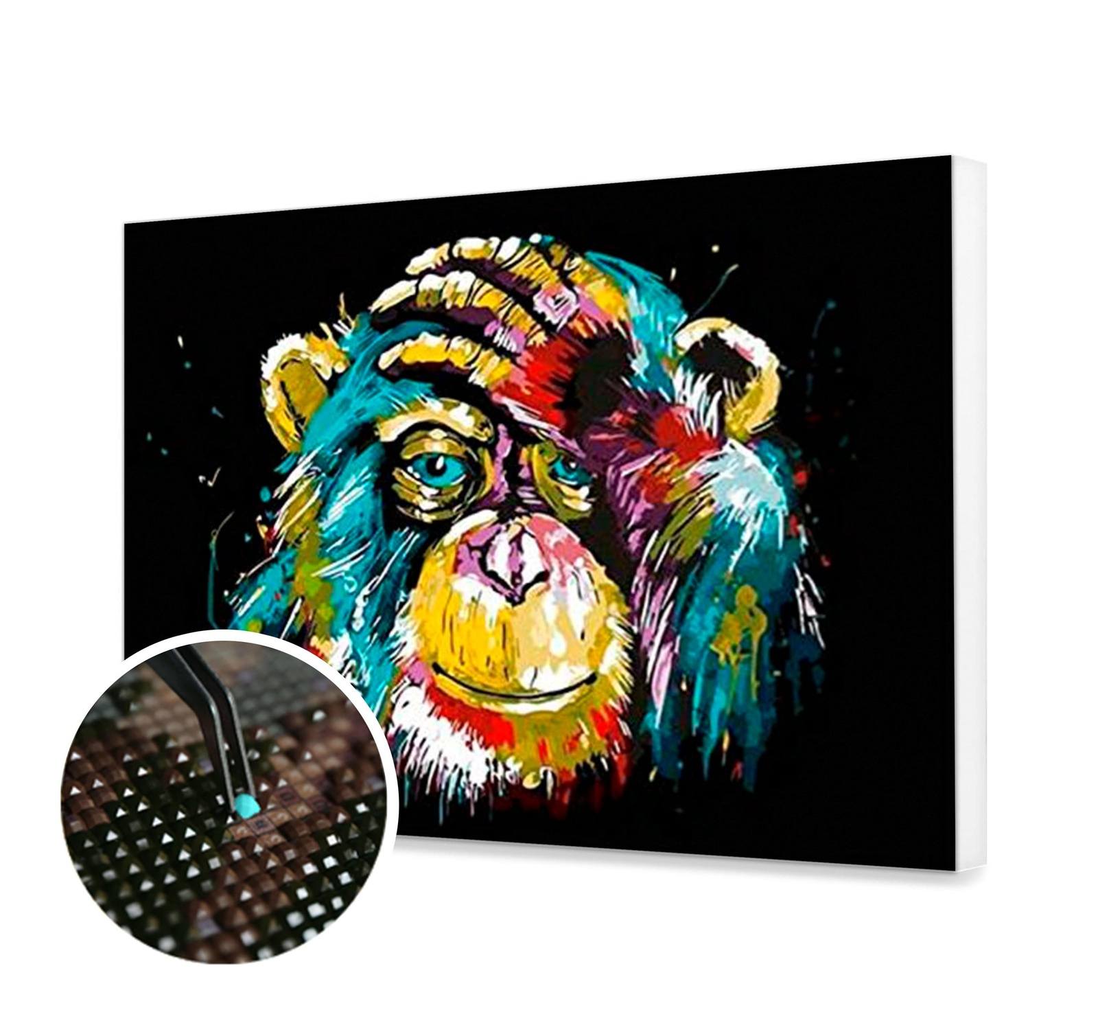Mosaik - Stylischer Affe - 40X50cm