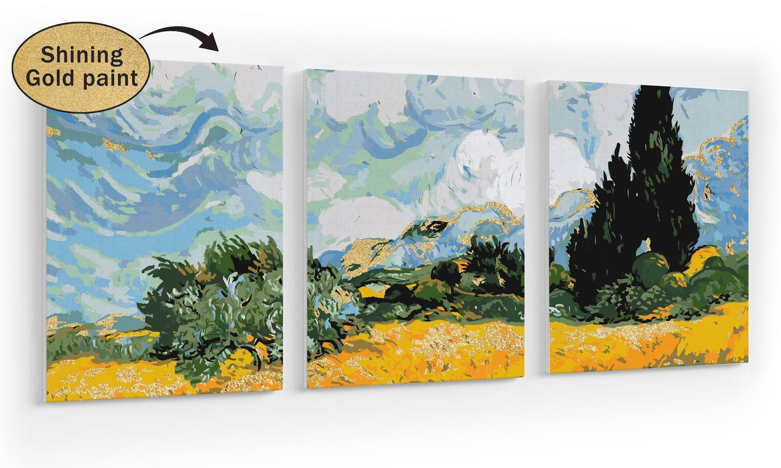 Vincent van Gogh Weizenfeld mit Zypressen (DA0701)