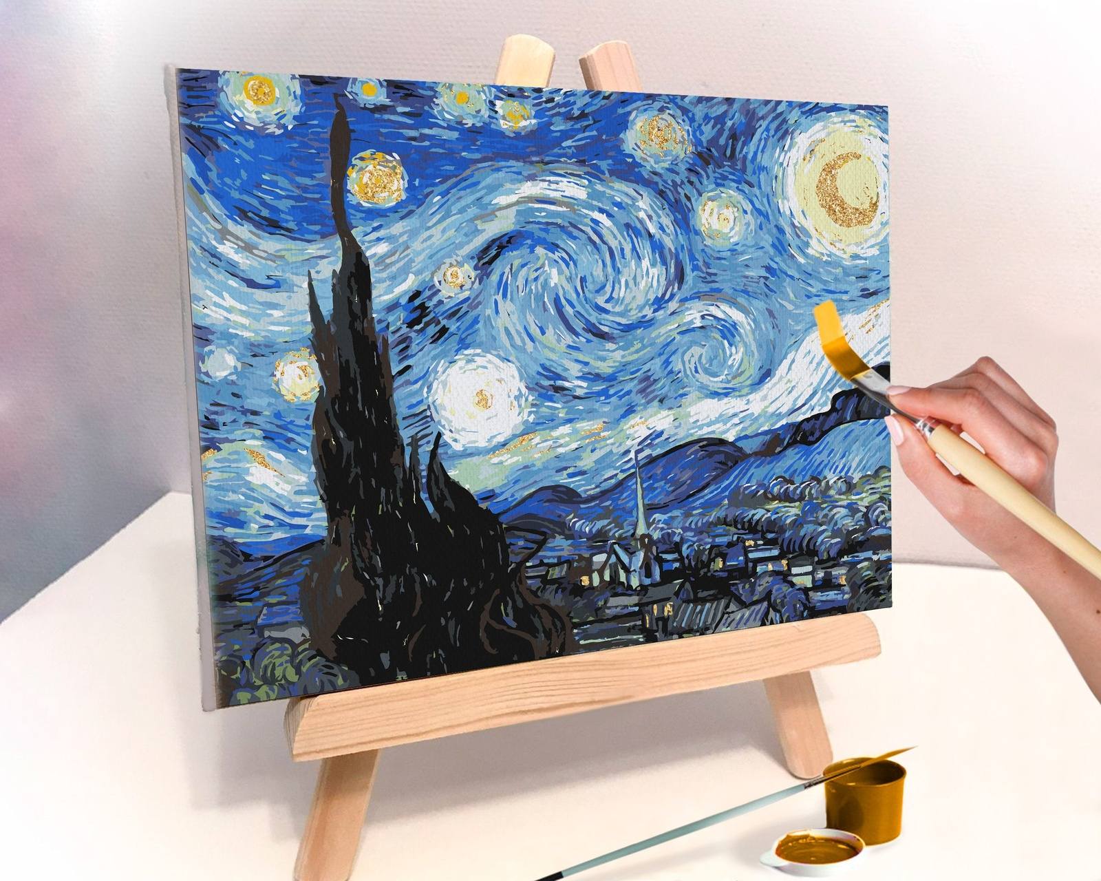 Zlatá Hviezdna Noc Vincenta Van Gogha (Pc0441)
