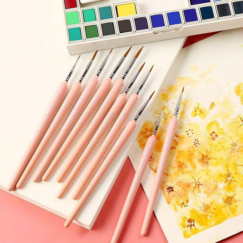 Set of artistic paint brushes - 10 pcs
