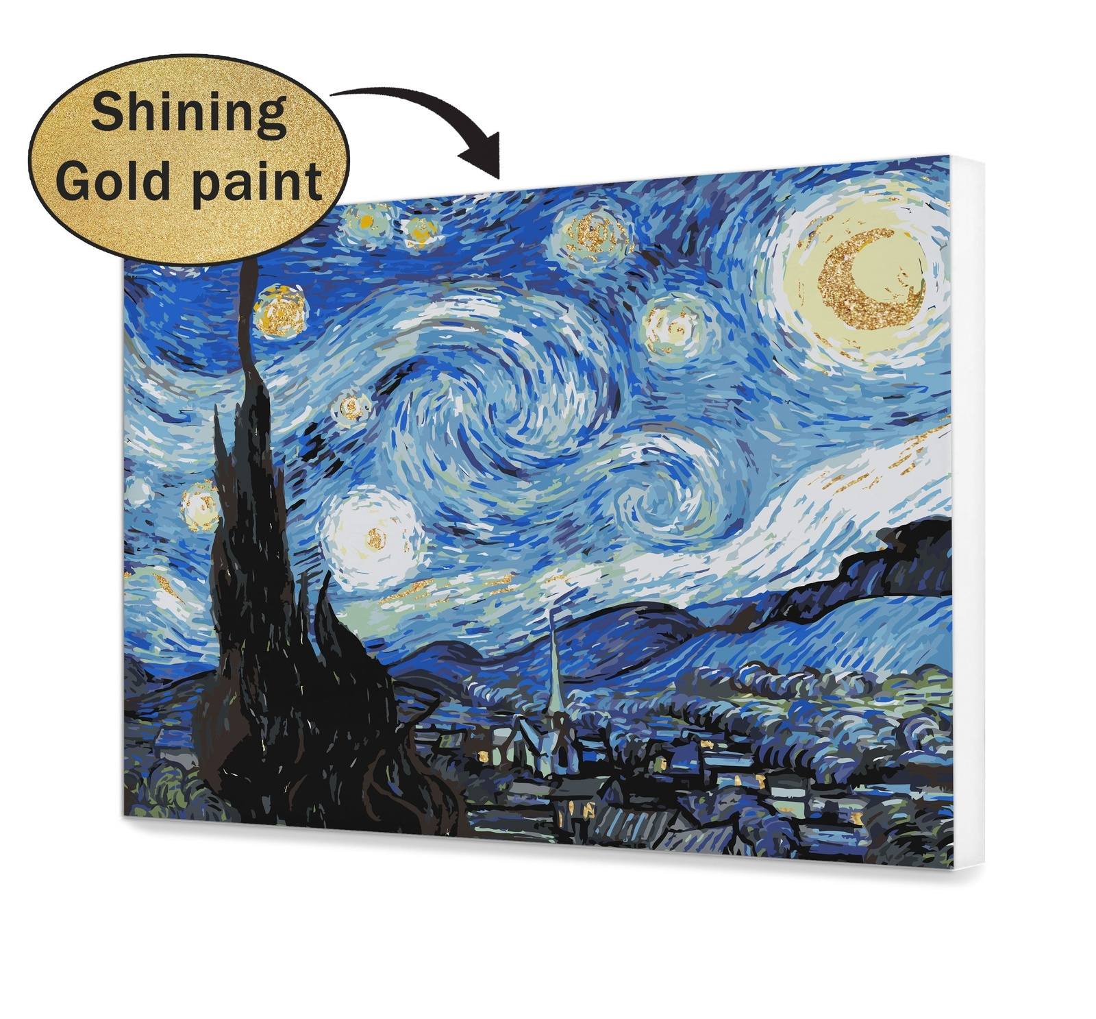 Vincentas Van Gogas „Auksinė Žvaigždėta Naktis“ (Pc0441)